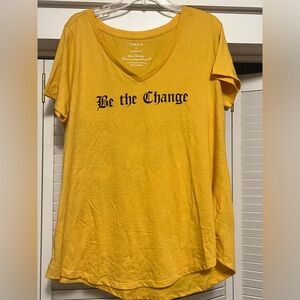 Torrid brand, women’s plus size 2X (20) “Be the Change” V neck tee. Like new
